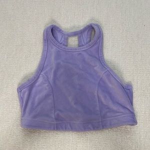 aerie lavender crop-top style bra